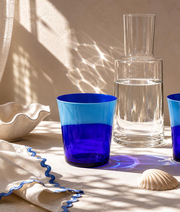 Dandy Water Glass, Turquoise / Blue