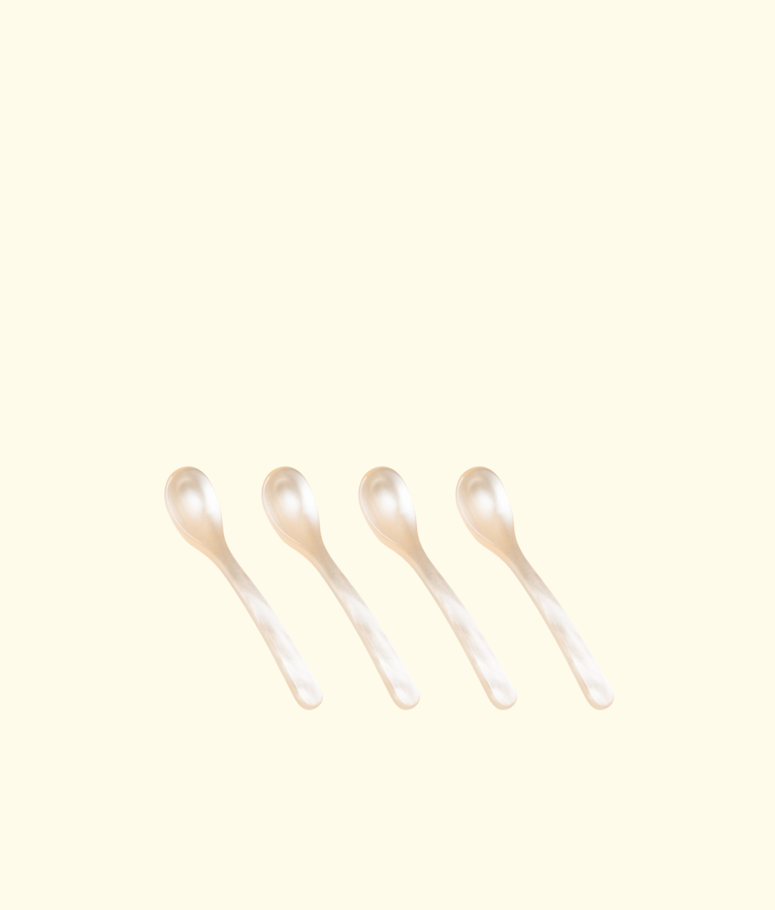 Salt Spoon Set, Cream