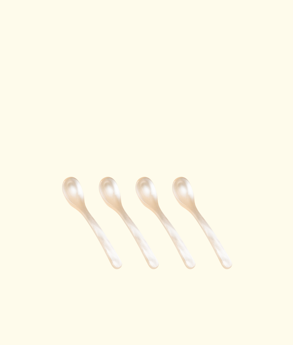 Salt Spoon Set, Cream