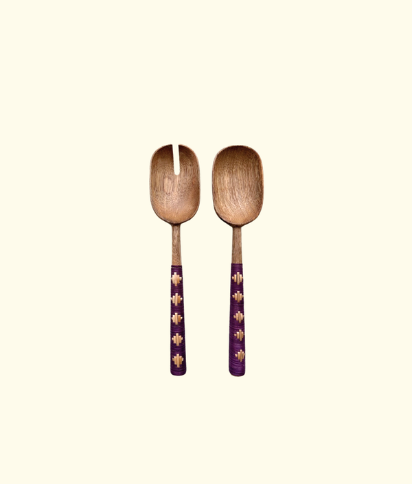 Tisse Salad Serving Set, Plum