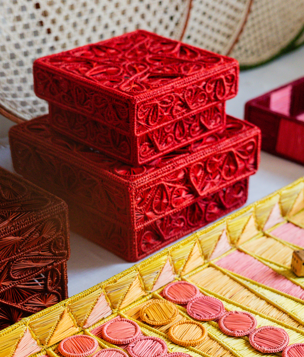 Trebol Decorative Box Small, Red