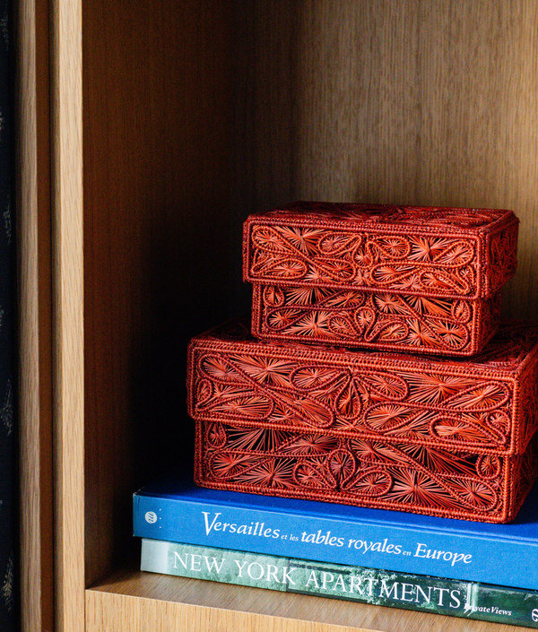 Trebol Decorative Box Small, Terracotta