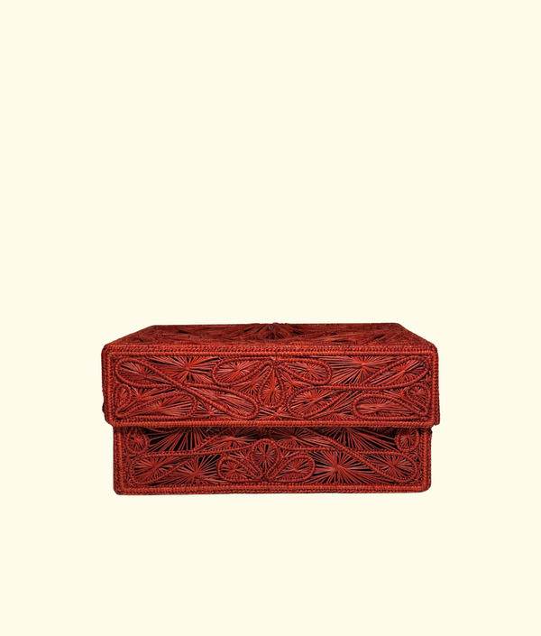 Trebol Decorative Box Medium, Terracotta