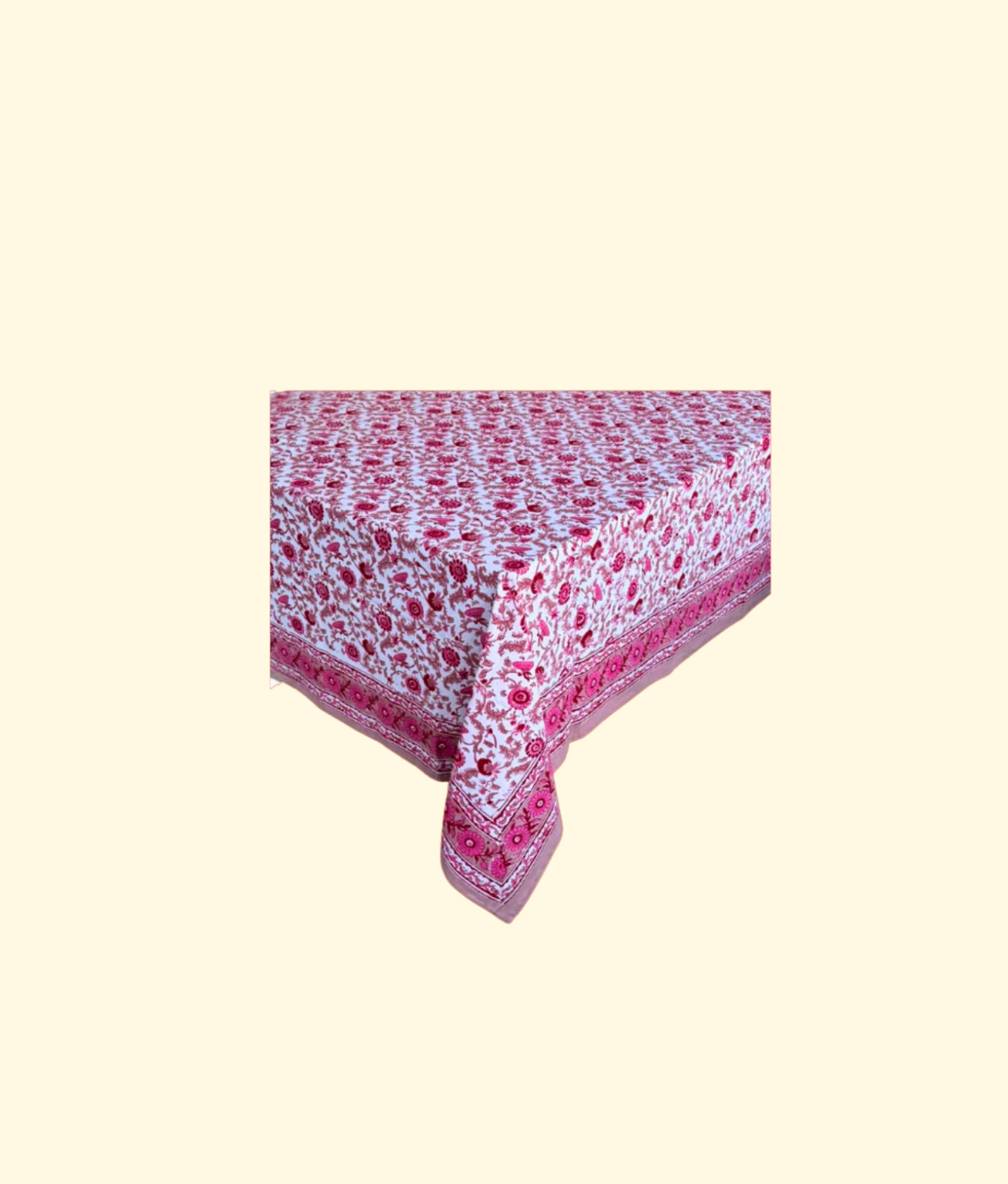 Pink Floral Tablecloth