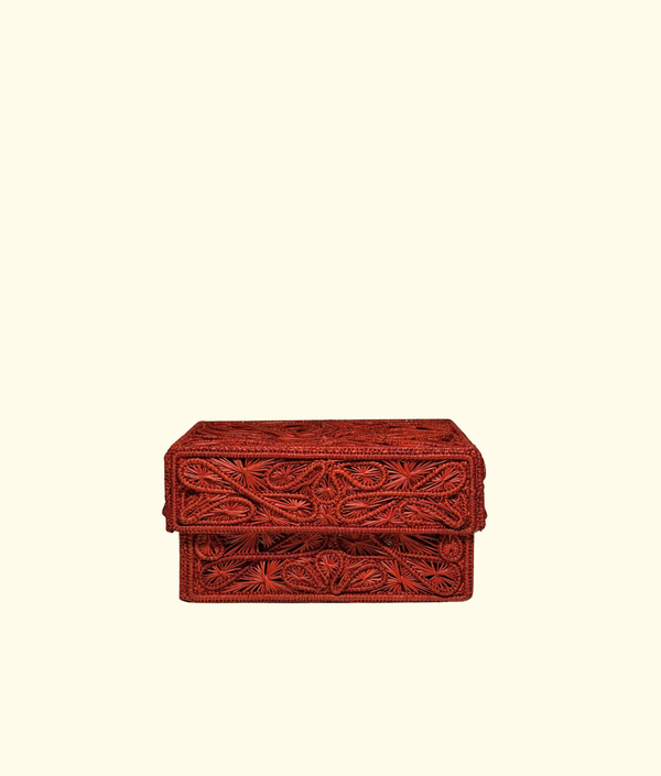Trebol Decorative Box Small, Terracotta