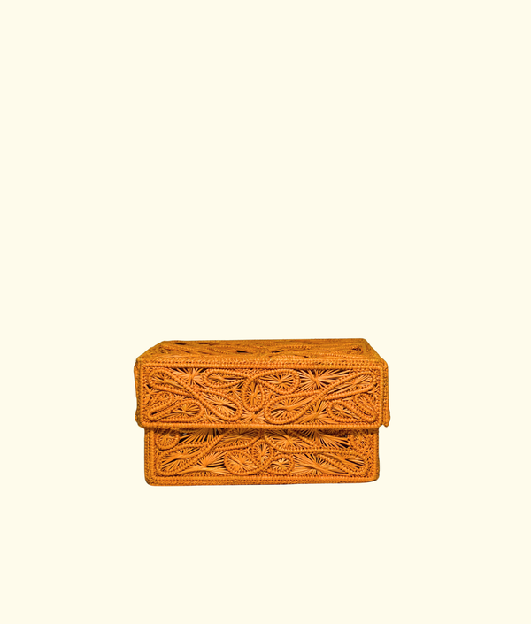 Trebol Decorative Box Small, Mustard