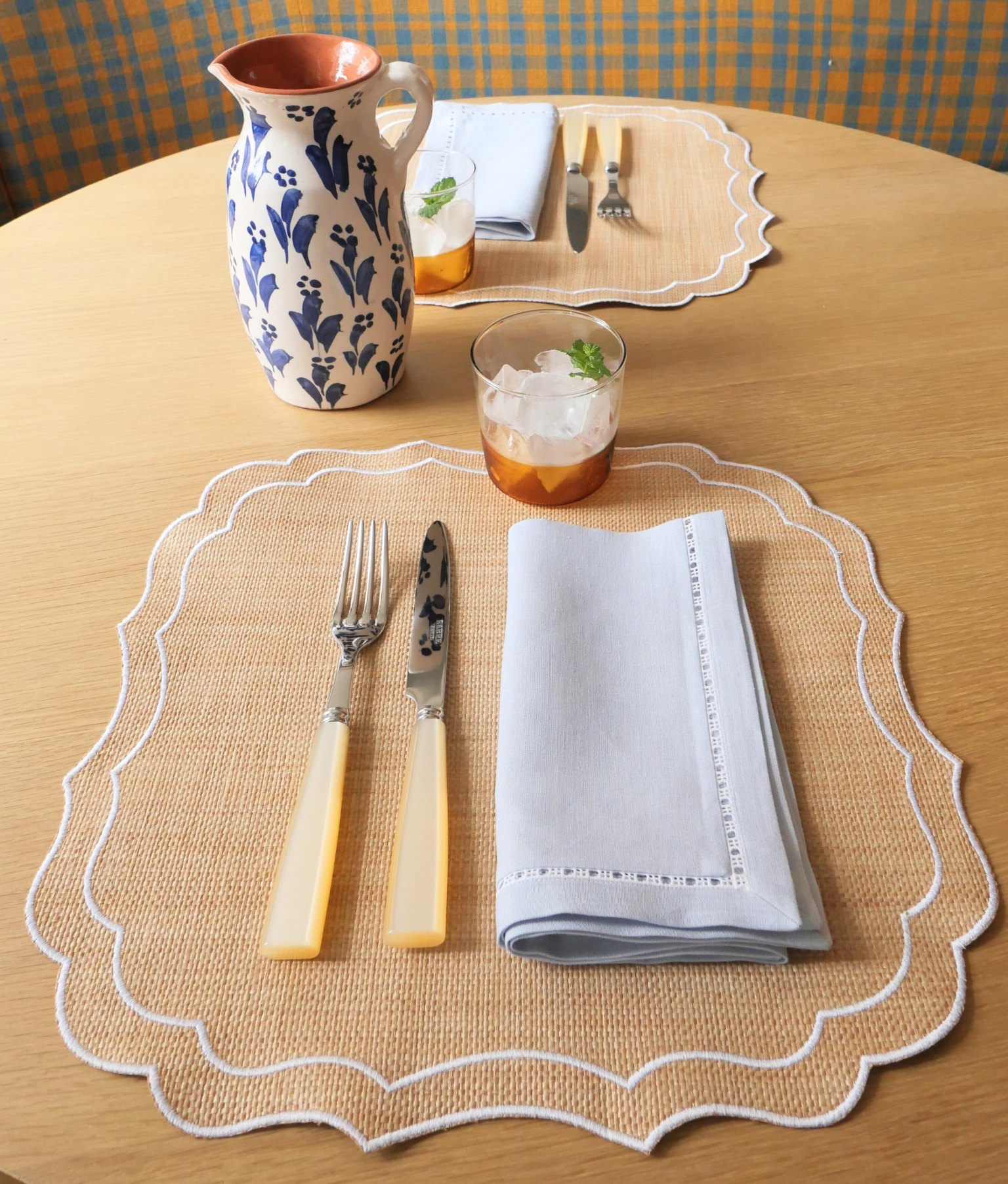Pearl Napkins, Pale Blue