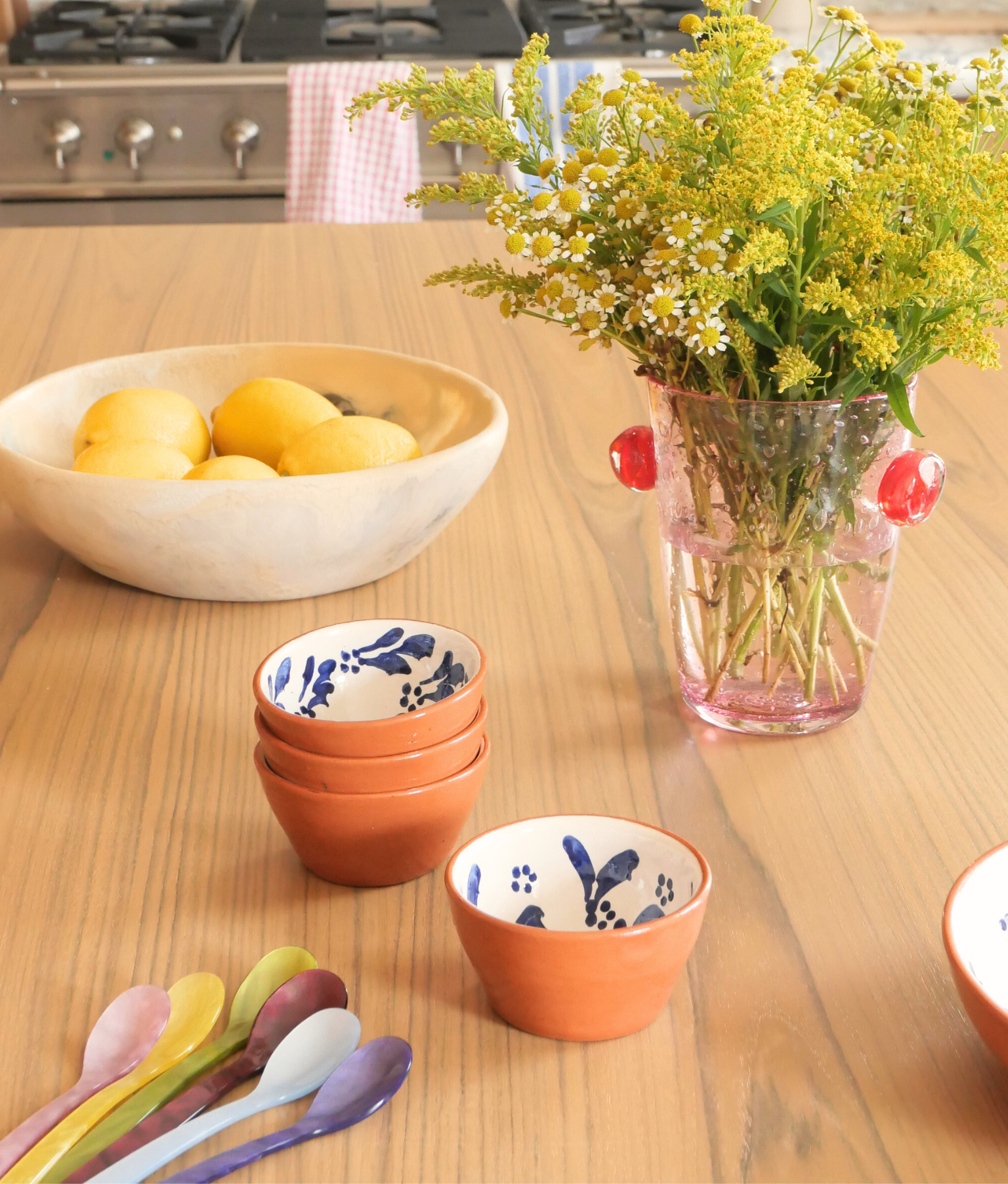 Fleure Medium Bowl, Cobalt Blue / White