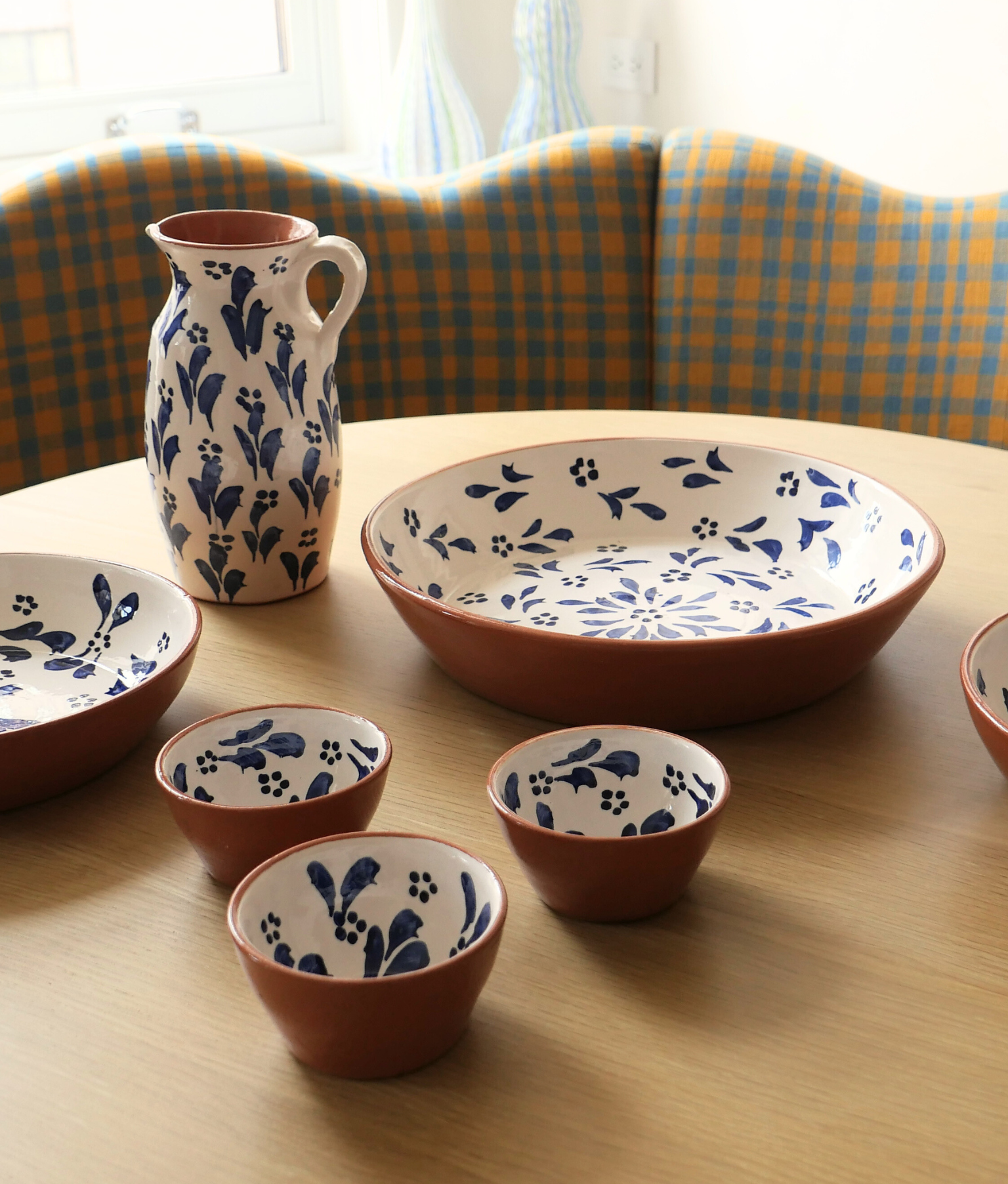 Fleure Mini Bowl, Cobalt Blue / White