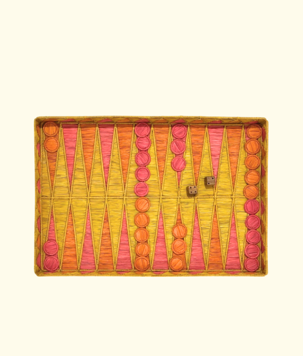 Backgammon Set, Orange / Pink