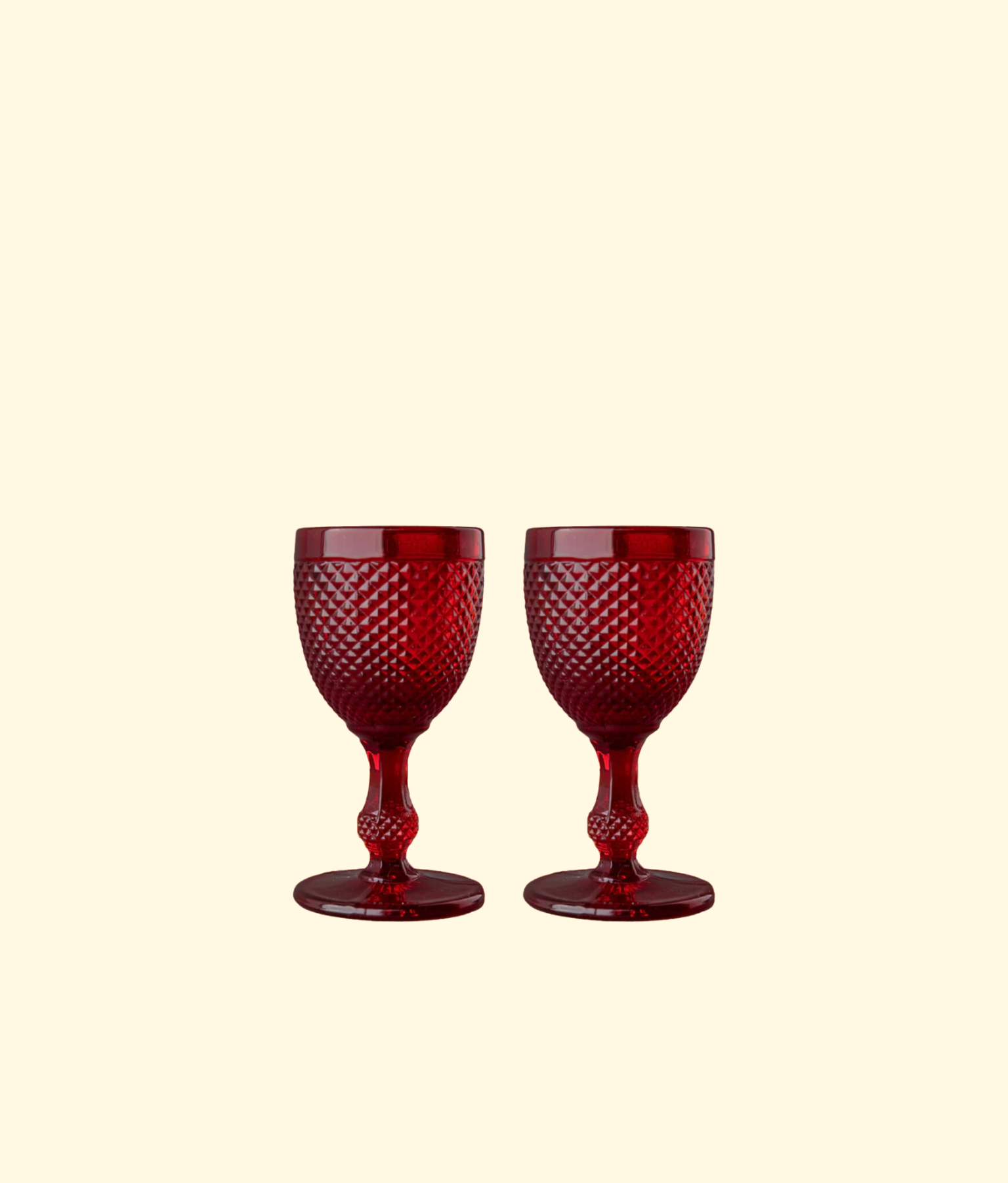 Stemmed White Wine Glass, Red