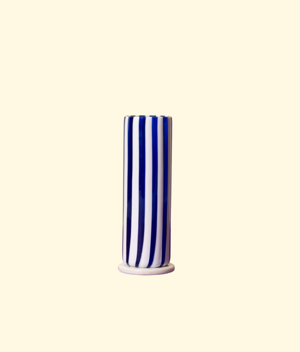 Venice Striped Vase, Blue