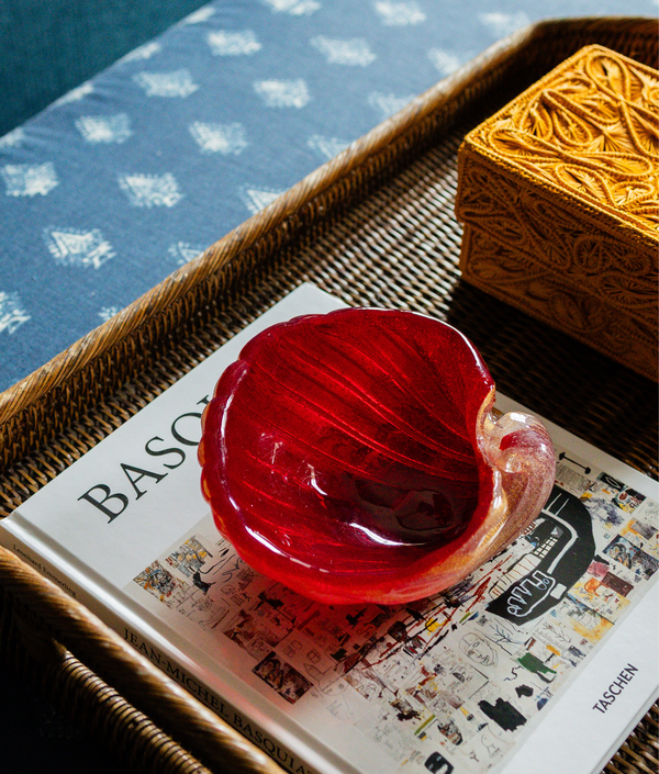 Vintage Glass Shell Catch All