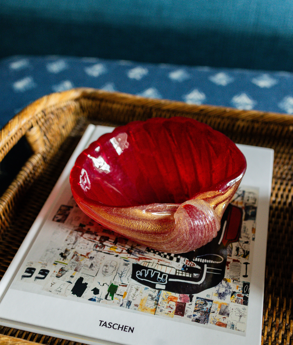 Vintage Glass Shell Catch All
