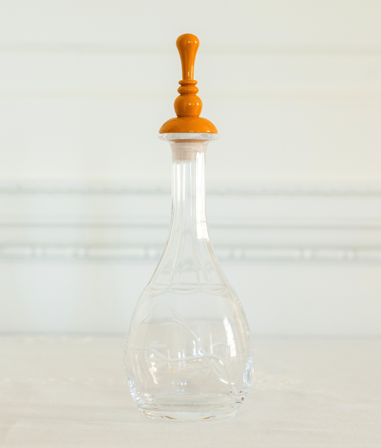 Italian Vintage Glass Carafe, Citron