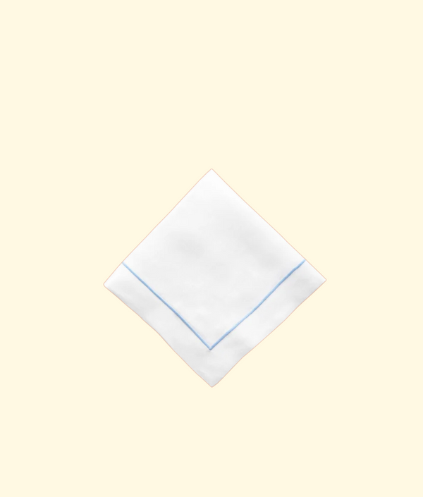 Blanco Napkins, Ivory / Azul