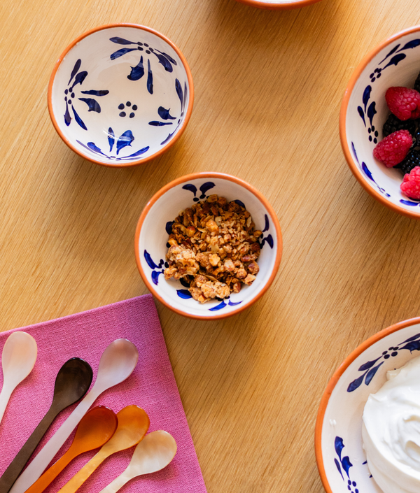 Fleure Mini Bowl Set, Cobalt Blue / White