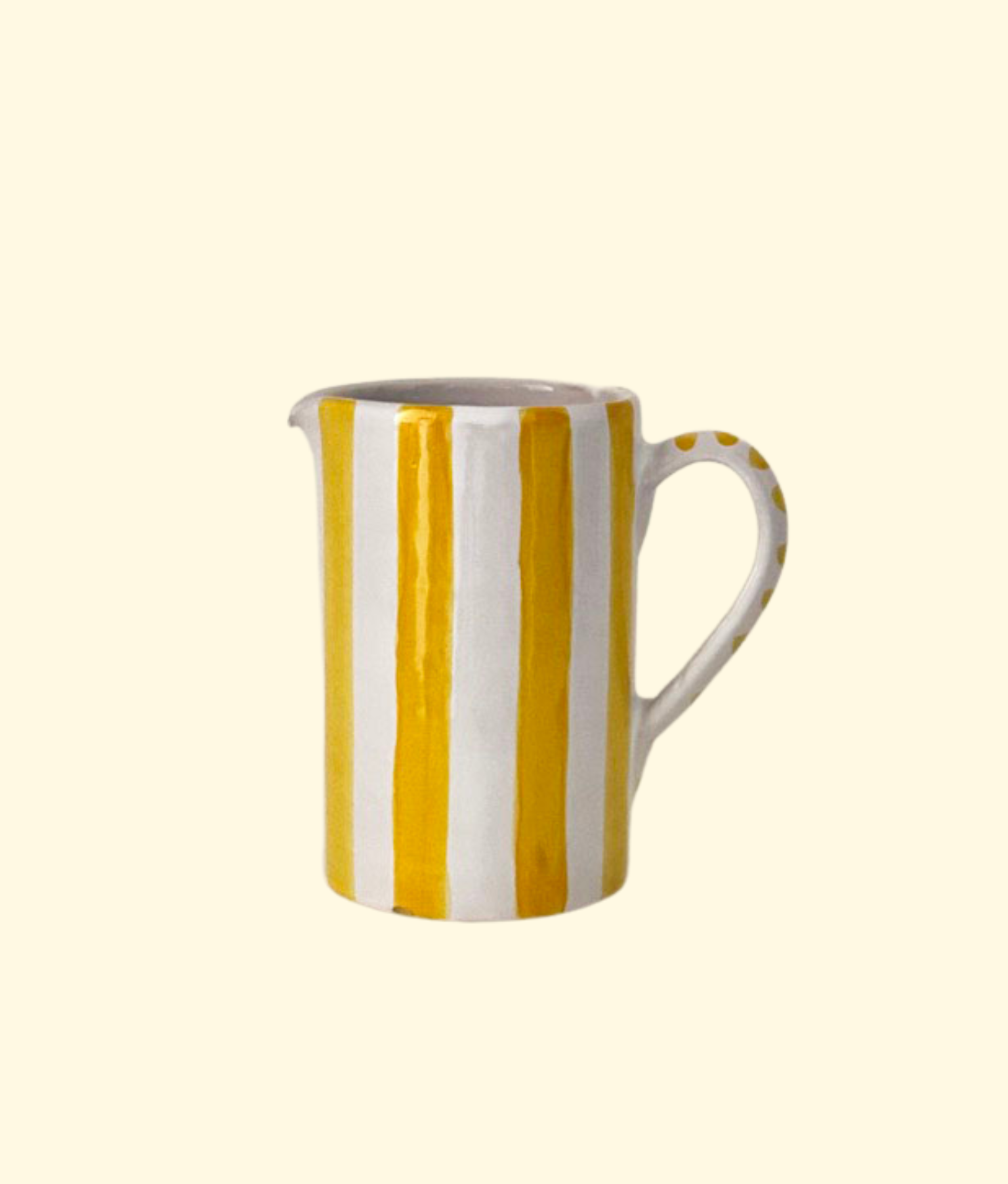Salerno Jug, Bold Amber Stripe