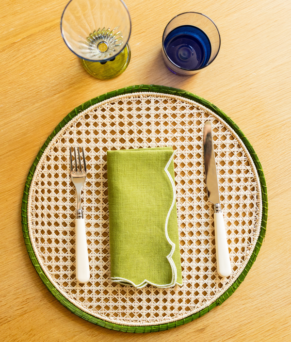 Marta Woven Placemat, Terracotta / Nude