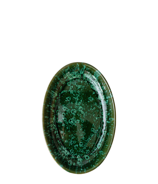 Galaxy Medium Oval Serving Platter, Green