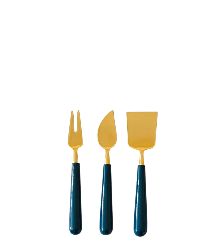 Roma Lacquered Formaggio Serving Set, Blue