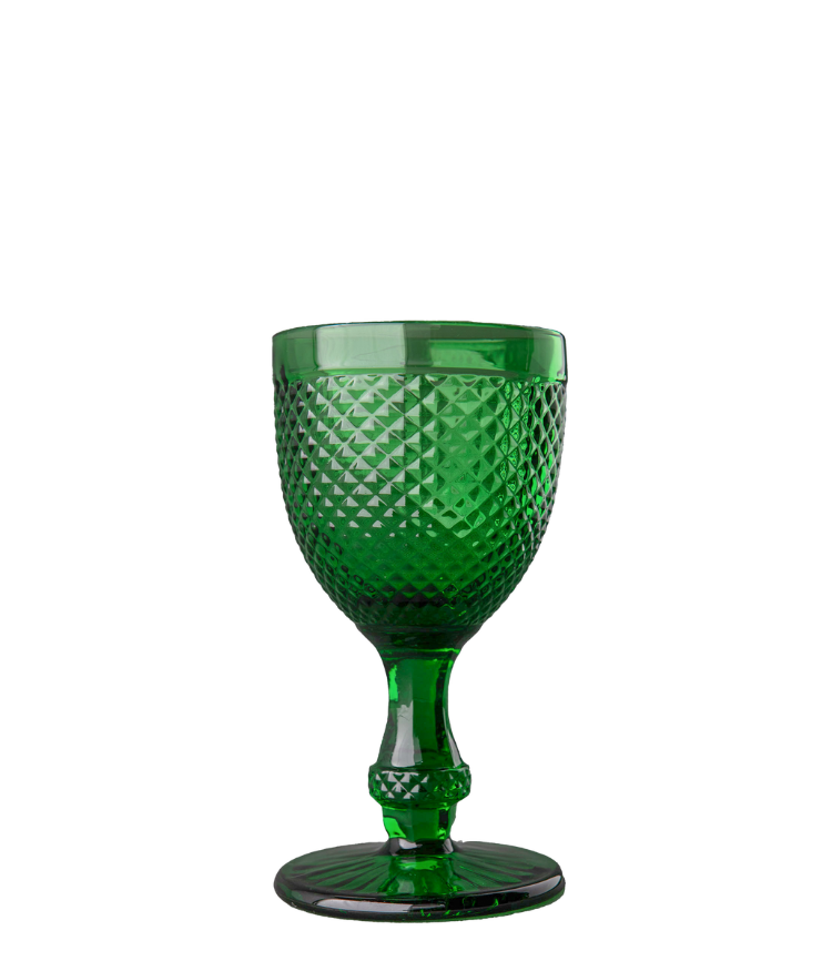 Stemmed Water Glass, Green