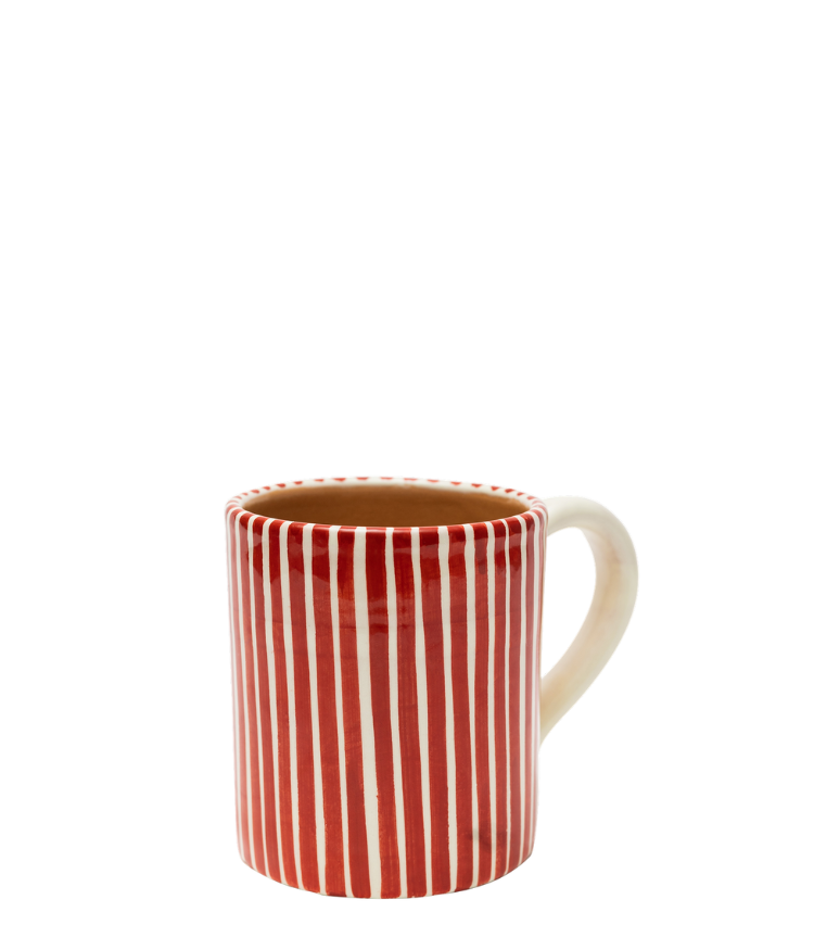 Vacanza Mug, Red Stripe