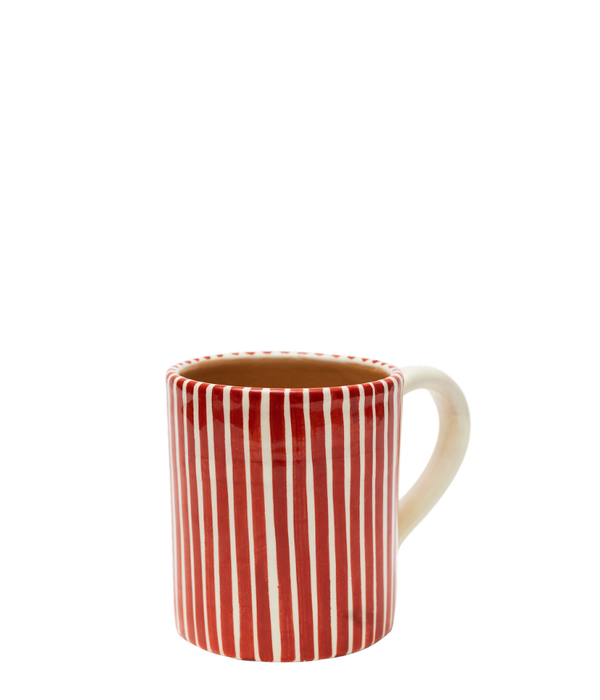 Vacanza Mug, Red Stripe