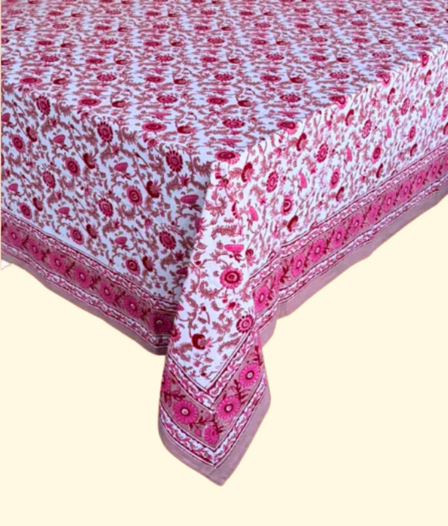 Pink Floral Tablecloth