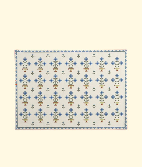 Ottoman Vase Placemats, Sky Blue