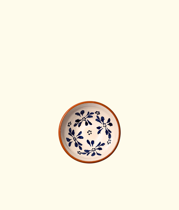 Fleure Small Bowl, Cobalt Blue / White