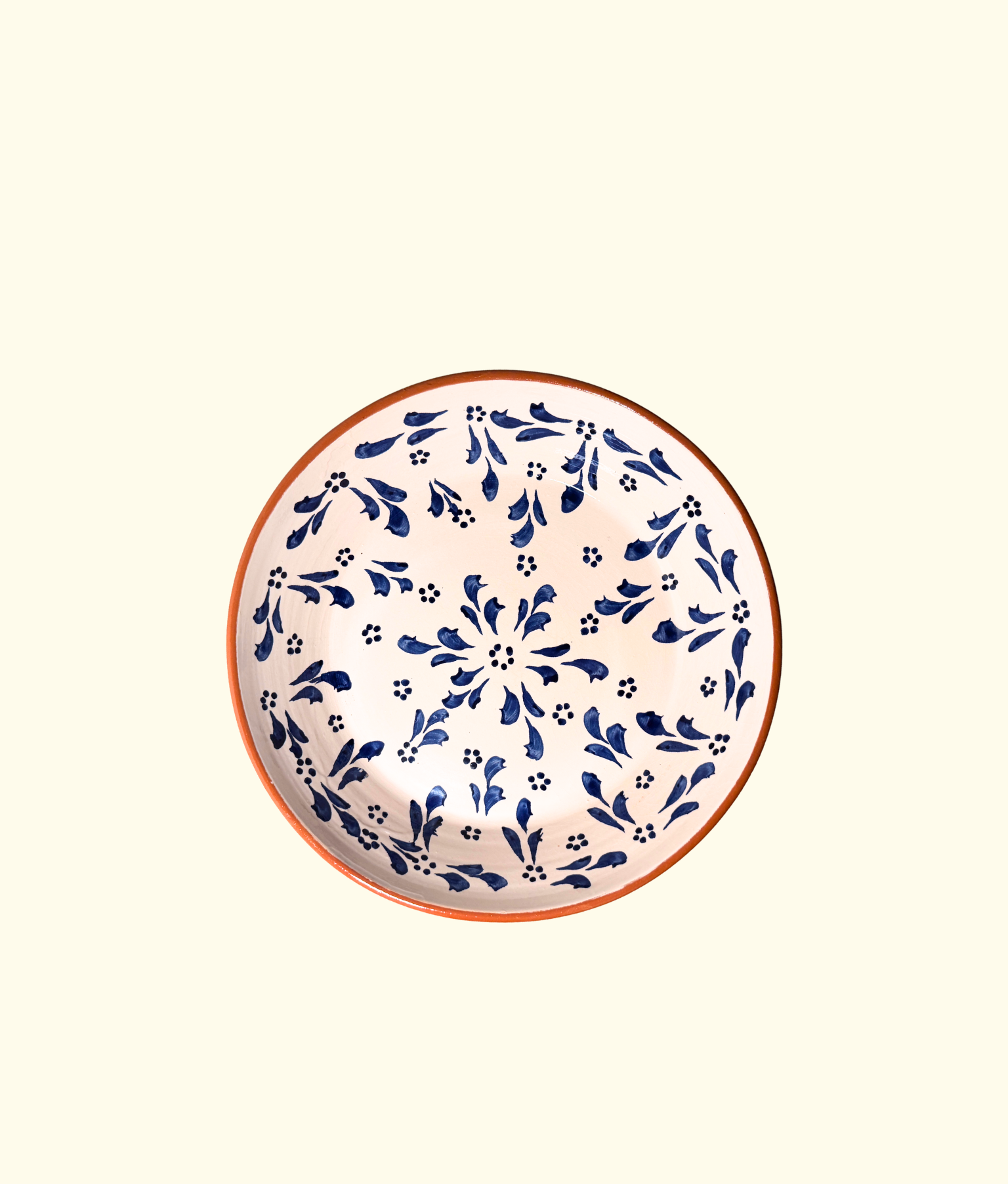 Fleure Large Bowl, Cobalt Blue / White