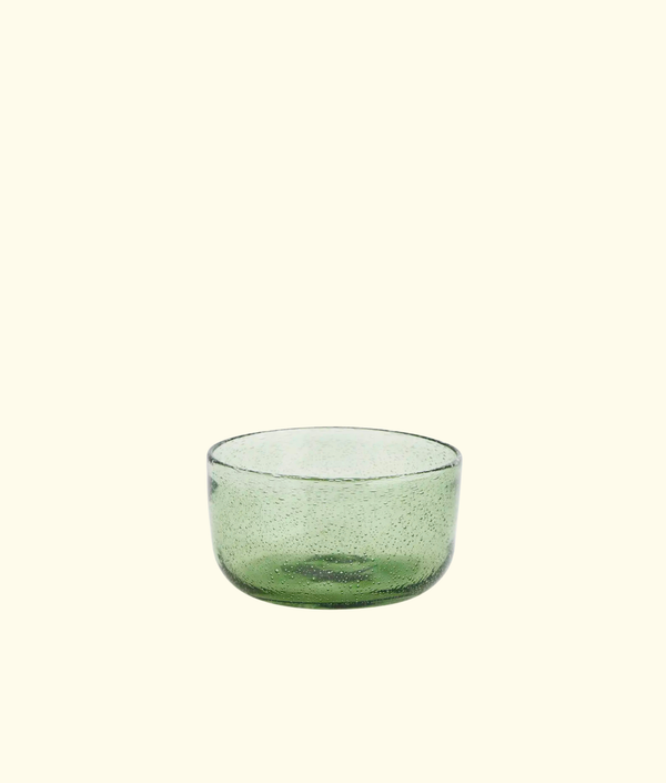 Pétillant Glass Bowl, Sage