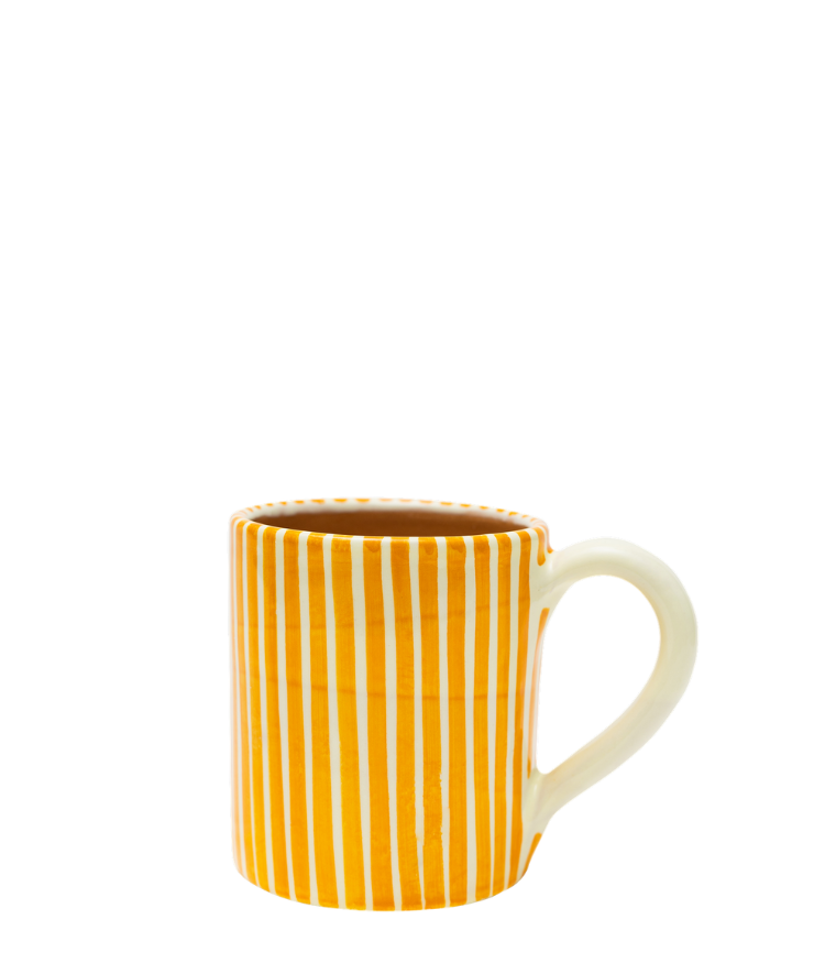 Vacanza Mug, Yellow Stripe