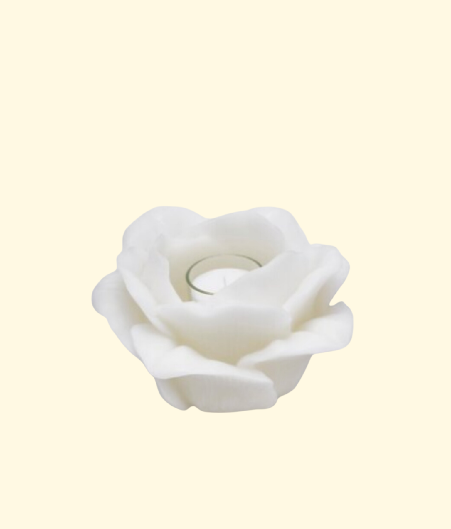 Rose Candle, Ivory