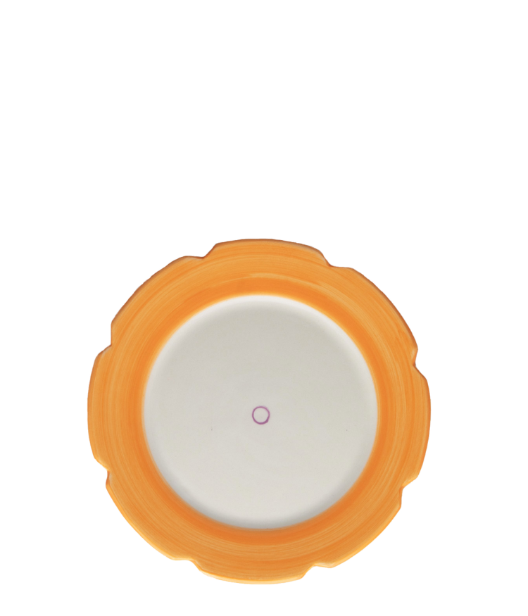 Marguerite Small Plate, Orange / Raspberry
