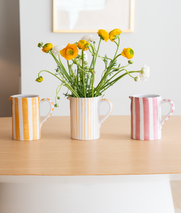 Salerno Jug, Thin Yellow Stripe