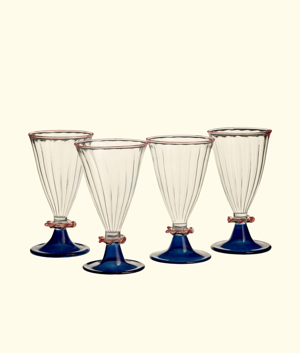 Palace Wine Glasses, Dark Blue