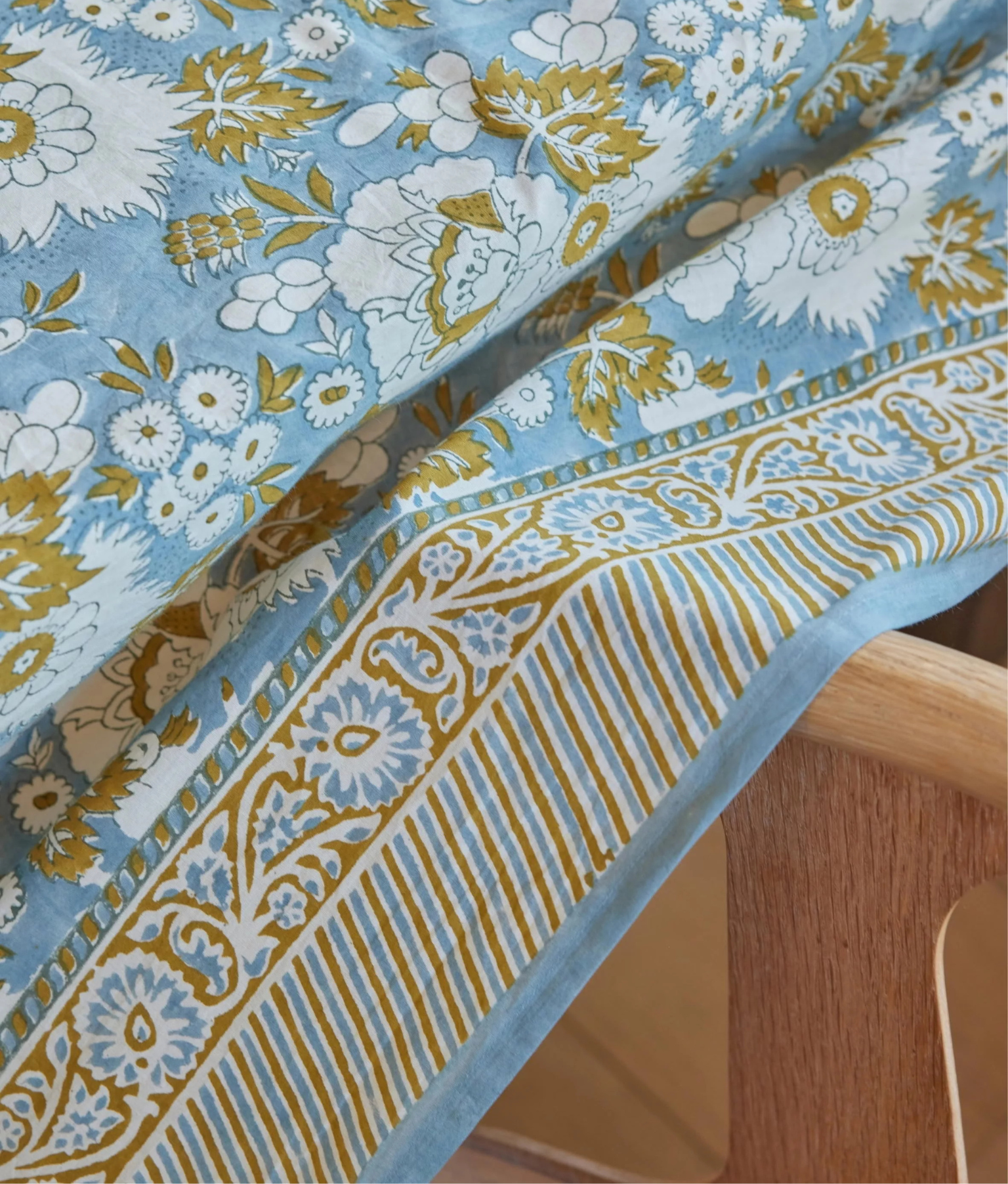 Garden by the Sea Table Cloth, Sky Blue