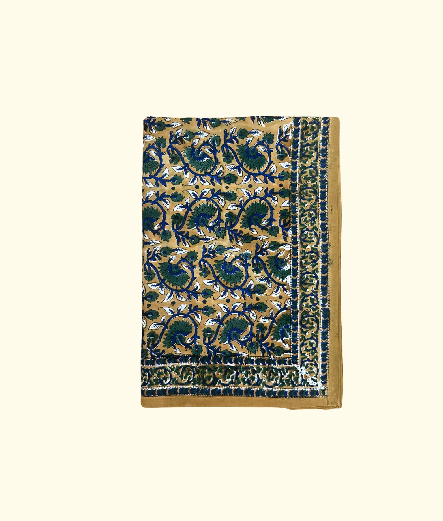 Lotus Garden Table Cloth, Mustard
