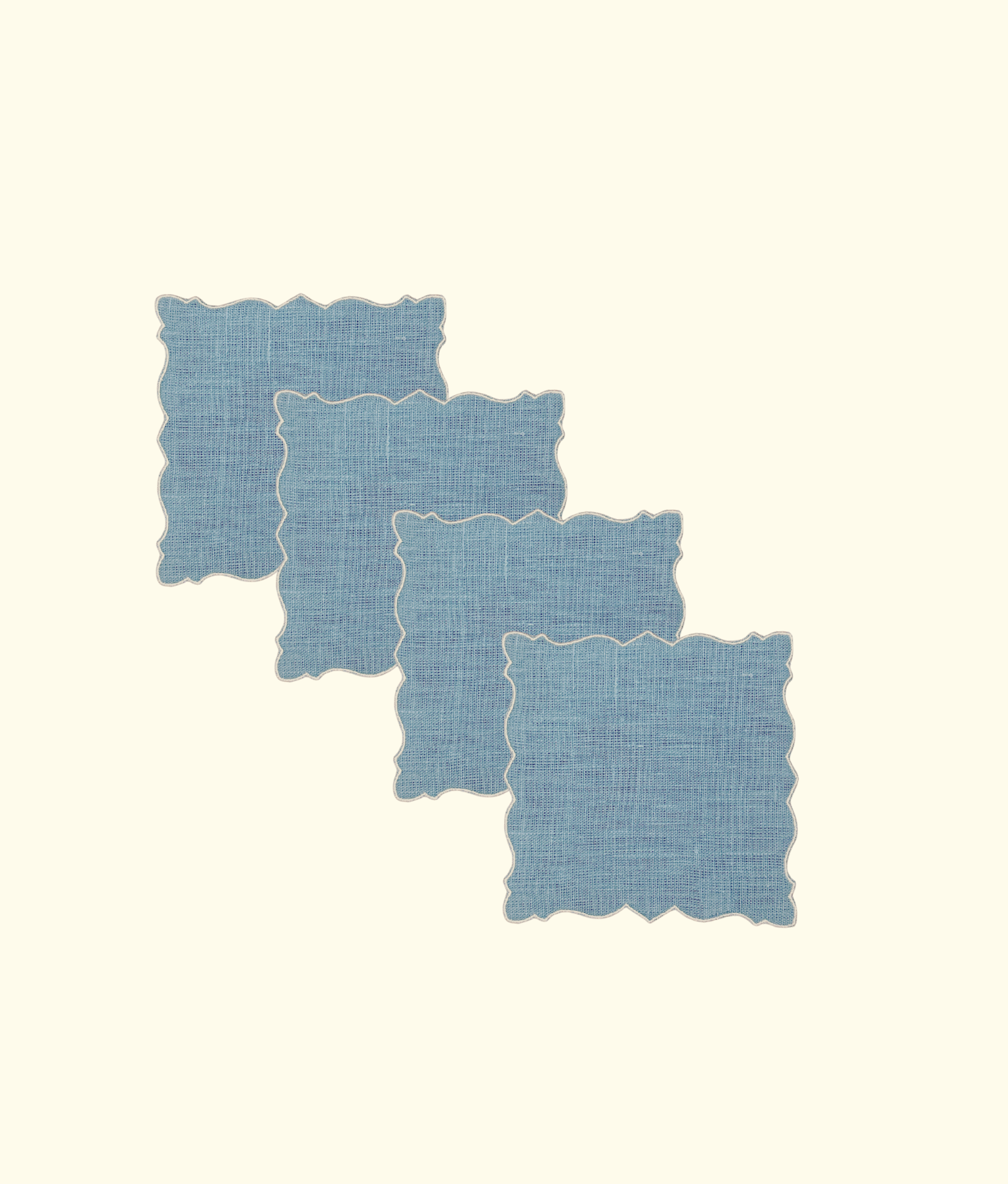 Angelina Cocktail Napkins, Solesmes / Ivory