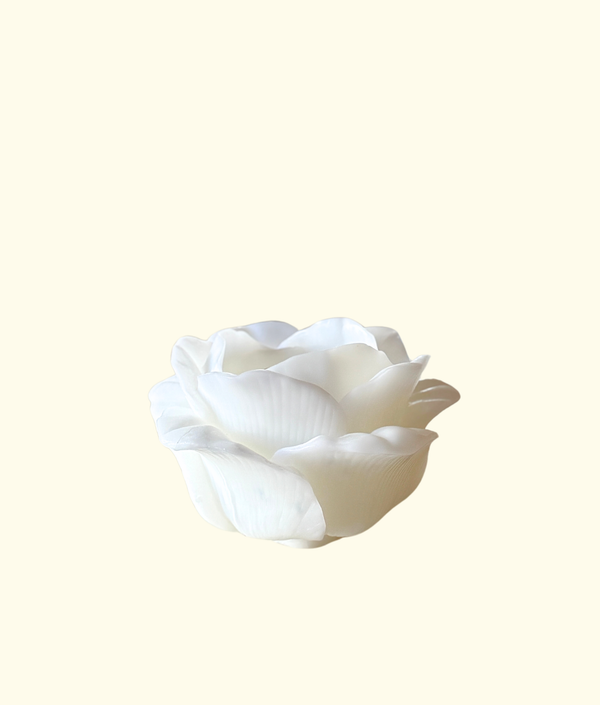 Rose Candle, Ivory