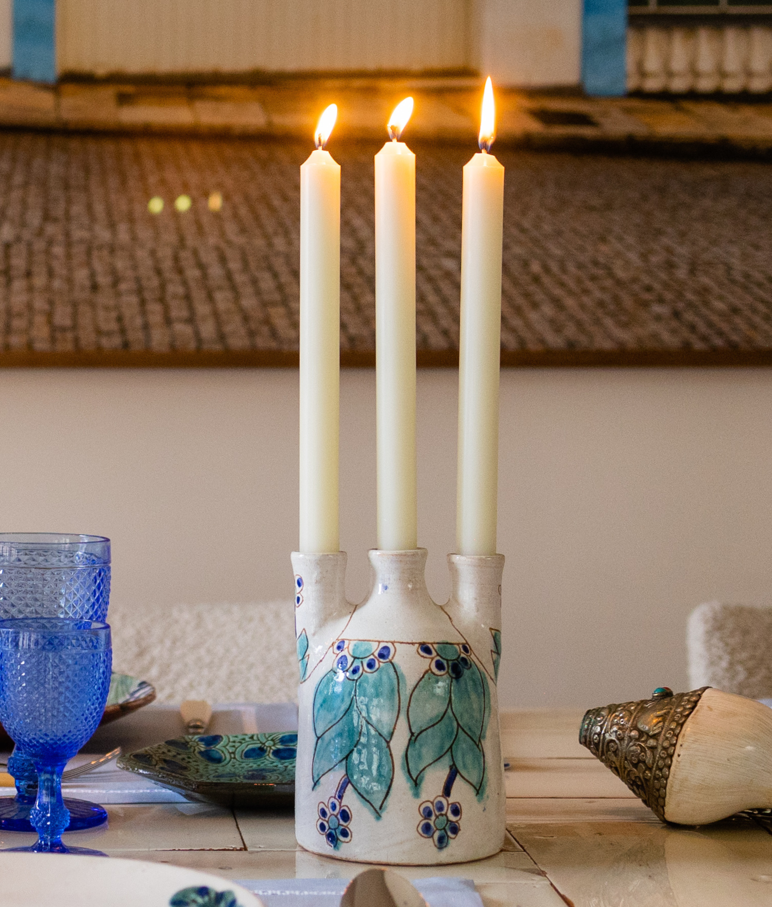 Botero Candleholder / Vase, Blue