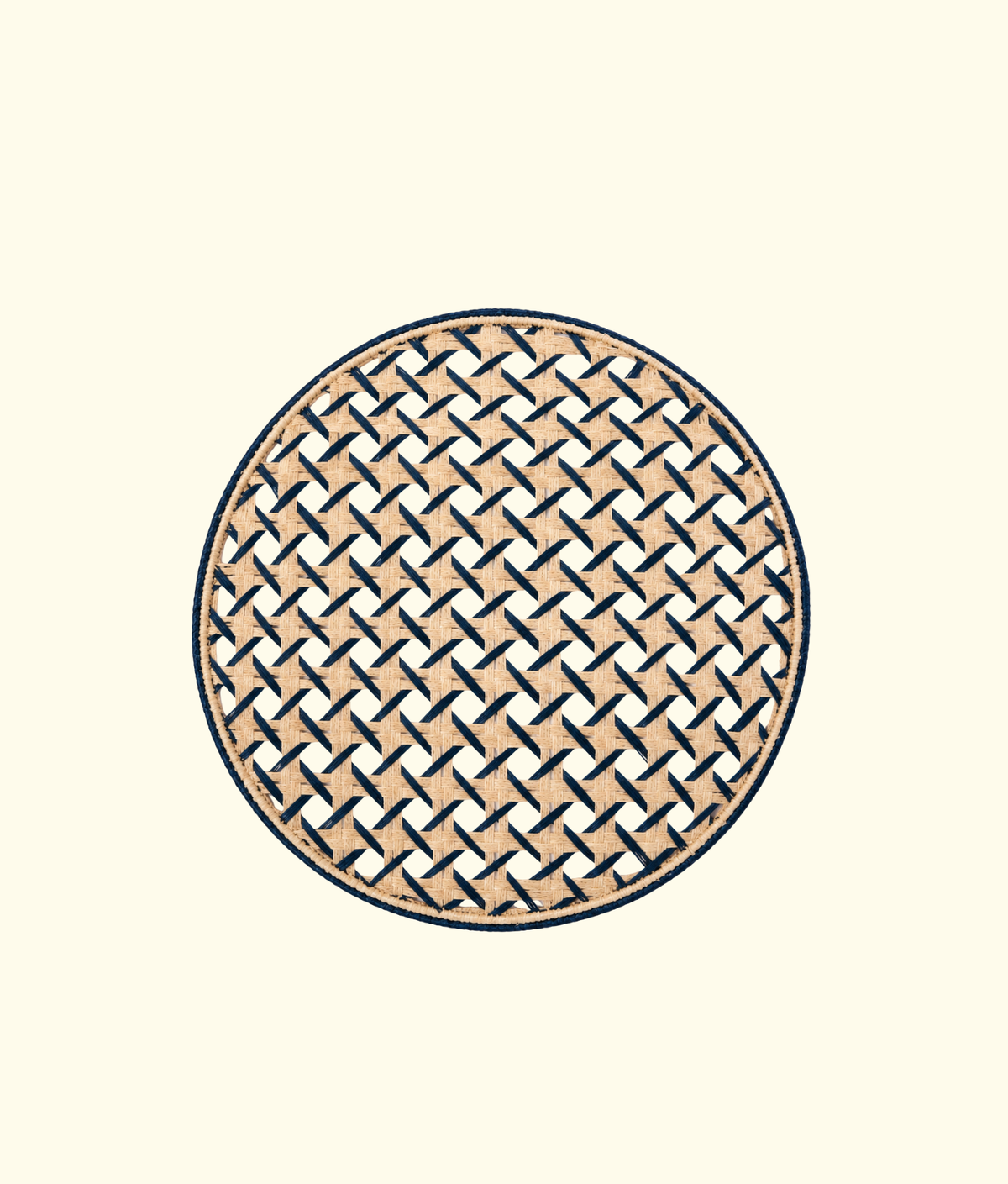 Celosía Woven Placemat, Navy / Natural