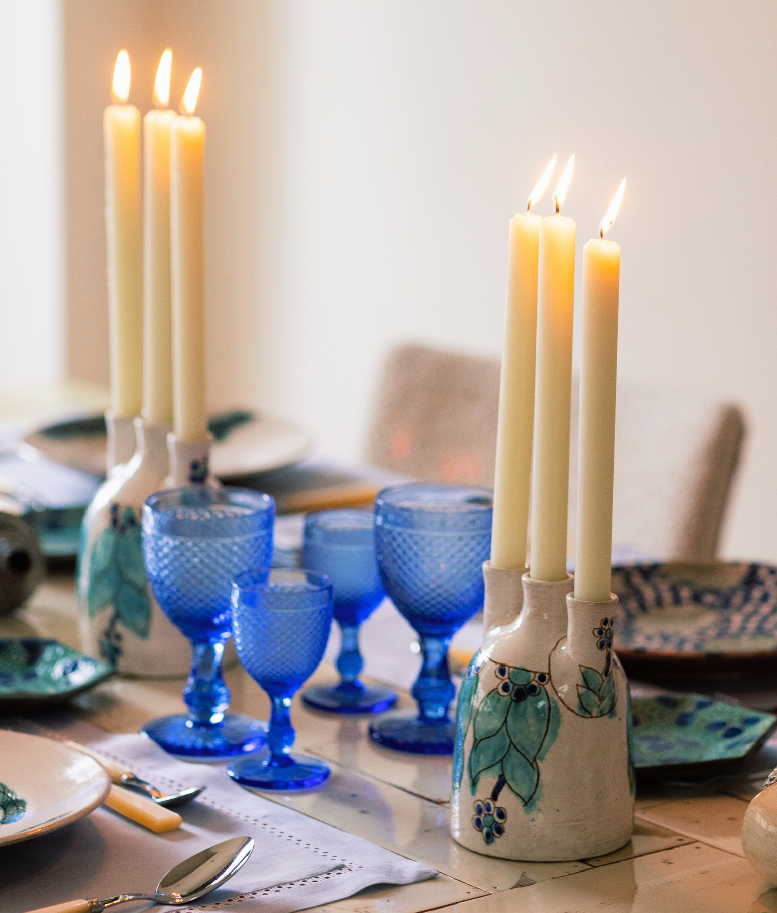 Botero Candleholder / Vase, Blue