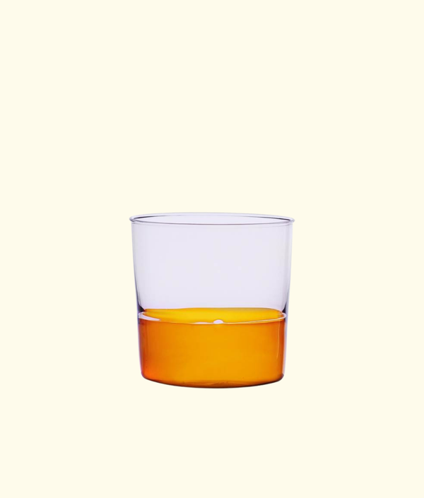 Water Glass, Pink / Amber