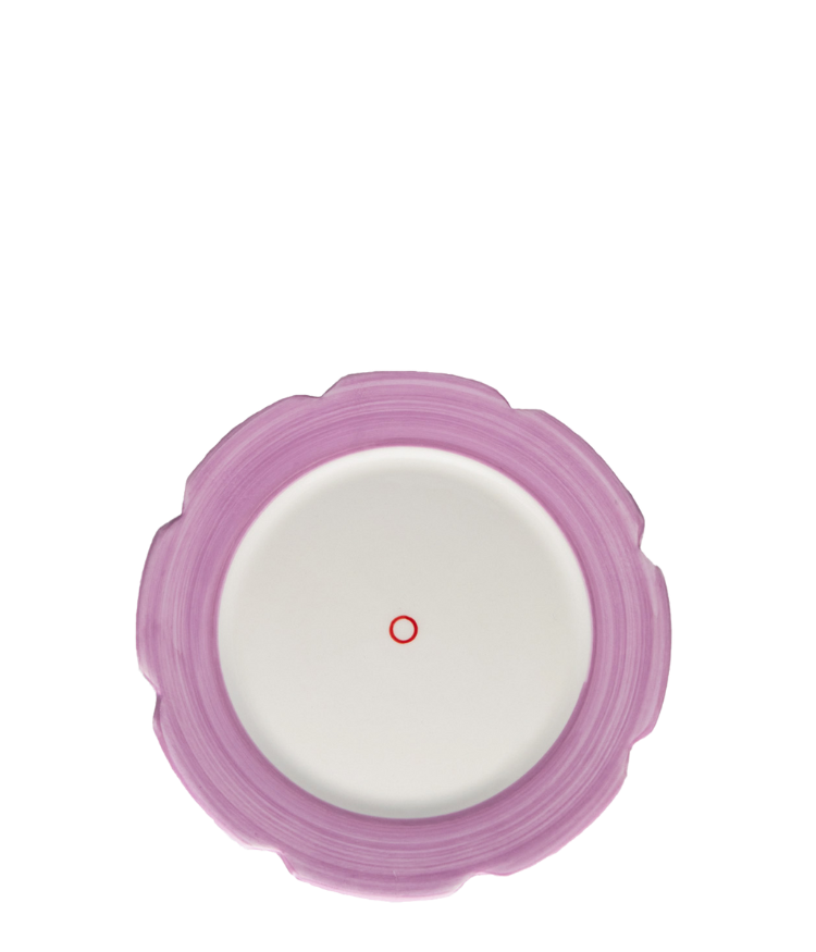 Marguerite Small Plate, Lilac / Red