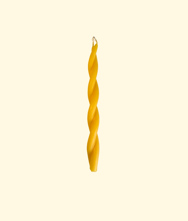 Tapered Twisted Candle, Golden