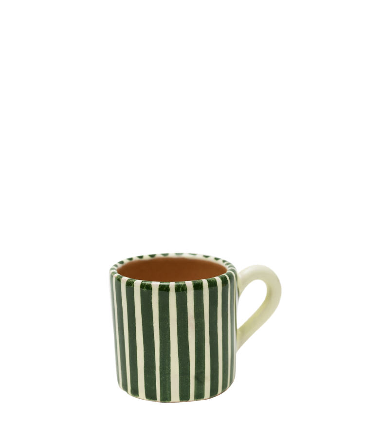 Vacanza Espresso Cup, Green Stripe