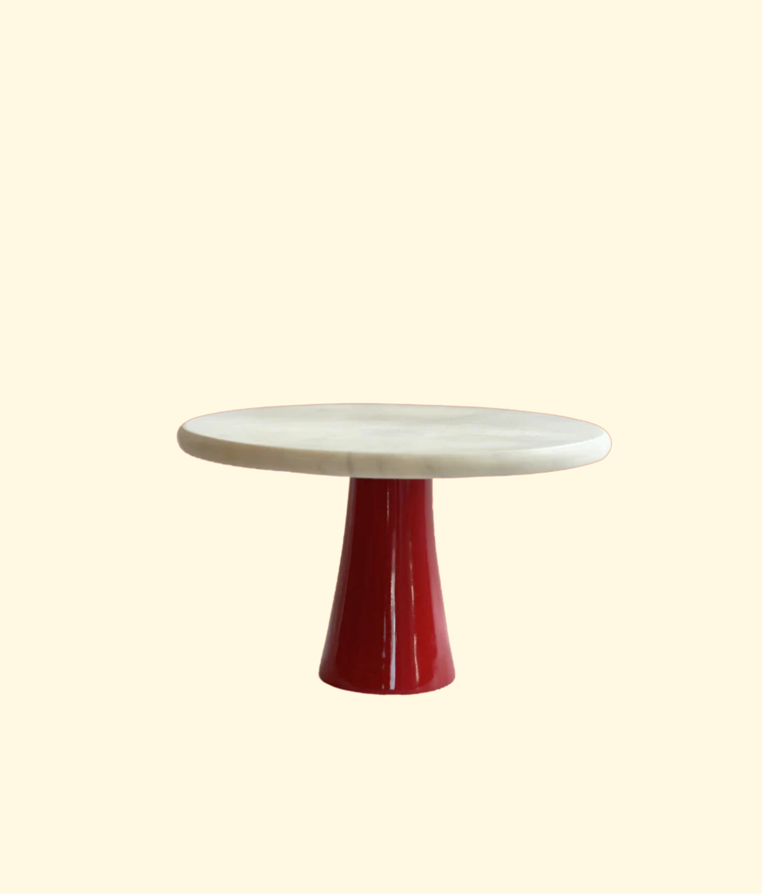 Roma Lacquered Marble Cake Stand, Red